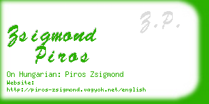 zsigmond piros business card